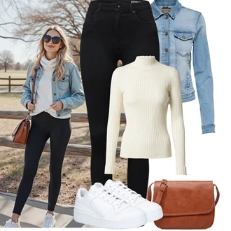 Outfity pro zábavu Elegantní, Sportovní s Bílá Nízká Teniska/Úzká teniska/Kožené tenisky/Teniska na platformě Adidas Originals "Podzimní Outfity"Look: Estetika, Bad Taste, Hip Hop, Skater, Sportovní, Unisex