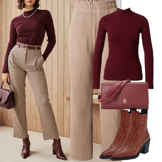 Outfit s Červená/Hnědá/Oranžová Vintage Kotníková Bota/Chelsea Boty/Letní kotníková kozačka/Kovbojská kotníková bota/Kožená kotníková bota/Westernová Kotníková Bota/Špičatá Kozačka Edited "Podzimní Outfity"