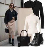 Outfity s roláky a oblečením se sukní image