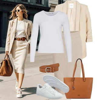 Narozeniny Léto Outfit s Béžová/Khaki Nezařazené Pieces "Podzimní Outfity"Look: Bar, Matriční Úřad, 60. narozeniny, Škola, Koncert, Den na pláži, 50. narozeniny, Den matek, Zvláštní příležitosti, Narozeniny