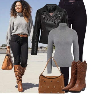 Léto Outfit s Černá/Červená Kožené Bund Bunda z Umělé Kůže/Motorkářská bunda/Motorkářské Bund/Kožené Bund Only "Podzimní Outfity"