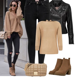 Léto Outfit s Černá/Červená Kožené Bund Bunda z Umělé Kůže/Motorkářská bunda/Motorkářské Bund/Kožené Bund Only "Podzimní Outfity"