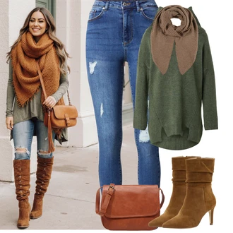 Outfit s Hnědá/Béžová Bagetová Taška/Taška/Klasická Taška Přes Rameno/Taška Na Notebook/Kancelářská Taška/Brašna/Sportovní Taška Přes Rameno About You "Podzimní Outfity"