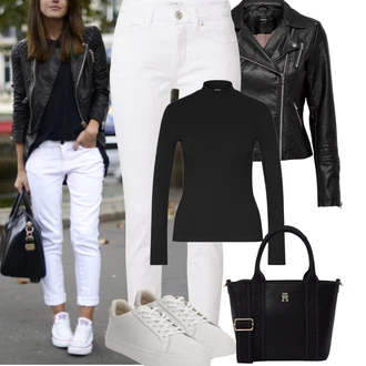 Léto Outfit s Černá/Červená Kožené Bund Bunda z Umělé Kůže/Motorkářská bunda/Motorkářské Bund/Kožené Bund Only "Podzimní Outfity"