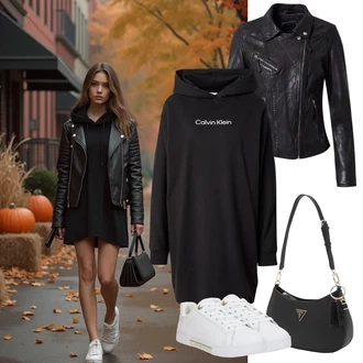 Poletje Za 60 in več outfit mit Črna/Siva Plašč Oakwood, Črna/Rjava Kapucar/Women's Hoodies and Sweatshirts/Tunika Calvin Klein, Črna/Rdeča/Oranžna Torba za čez ramo/Torbica za čez ramo/Torba za čez ramo/Billfold/Mini torbica/Satchel torba Guess, Krem/Bela/Bež Ozka superga/Usnjene superge/Superge Z Bočno Zadrgo/Superge Nizka Tommy Hilfiger "jesenska oprava"