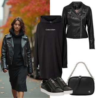 Poletje Za 60 in več outfit mit Črna/Rdeča Plašč Only, Črna/Siva Torbica za čez ramo/Vrečka za prenašanje/Torba za čez ramo/Billfold/Mini torbica/Satchel torba/Torba za čez ramo Calvin Klein Jeans, Črna/Rjava Kapucar/Women's Hoodies and Sweatshirts/Tunika Calvin Klein "jesenska oprava"