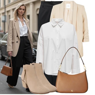 Šik Narozeniny Outfit s Béžová/Khaki Nezařazené Pieces "Lehký outfit"Look: Kancelář, Elegantní, Univerzitní, Šik, Disko, Nadrozměrné, Bar, Matriční Úřad, 60. narozeniny, Škola, Koncert, Den na pláži, 50. narozeniny, Den matek, Zvláštní příležitosti, Narozeniny
