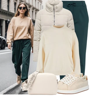 Outfit s Khaki/Béžová/Hnědá Prošívaná Bunda/Krátký Bund/Bunda z umělých vláken/Zimní Bund/Puchová Bund/Letní peřová Bunda/Krátký Bund/Podzimní Bunda/Udržitelná Bunda/Nafukovací Bund Only "Outfit na podzim" Outfit s Khaki/Béžová/Hnědá Prošívaná Bunda/Krátký Bund/Bunda z umělých vláken/Zimní Bund/Puchová Bund/Letní peřová Bunda/Krátký Bund/Podzimní Bunda/Udržitelná Bunda/Nafukovací Bund Only "Outfit na podzim"