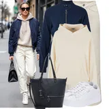 Outfity se zvonovými džínovými kalhotami image