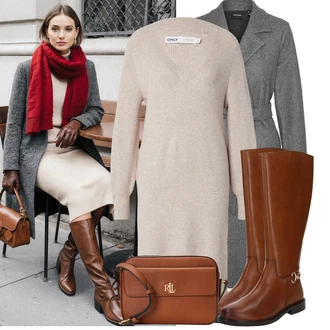 Punk Outfit s Hn?dá/?ervená/Zlatý Polo Ralph Lauren "Podzimní Look"Look: Rad, Princezny, Punk, Preppy, Italský, Retro