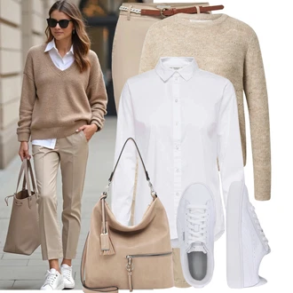Zapínání na knoflíky Outfit s Bílá/Krémová Halenka Halenkové Body/Halenka se Stojatým Límcem/Halenka Slim Fit/Blůza s knoflíčkem/Businessová Halenka/Halenka s Dlouhým Rukávem/Žehlení odolná blůza JdY "Podzimní Look"