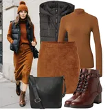 Outfity s koženou minisukní image