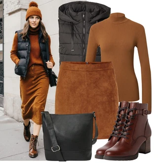 Outfit s Černá/Tmavě šedá/Šedá Pánská Taška/Plážová Taška/Taška/Taška do tělocvičny/Taška Přes Rameno/Sportovní Taška About You "Podzimní Look"