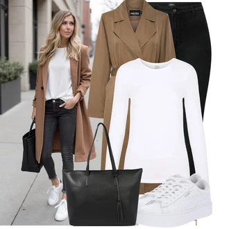 Styl, Western Outfit s Černá Džínové Legíny/Legíny s Podšívkou/Skinny Kalhoty/Legíny s Vysokým Pasem/Kožená bunda/Manšestrový legíny/Termo Kalhoty/Legíny s Rozparkem/Jeggings/Tregíny/Pletený Legín Only "Podzimní Look"Look: Styl, Cool, Disko, Venkovní