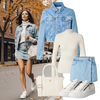 outfit mit Tommy Hilfiger "popoln jesenski videz"