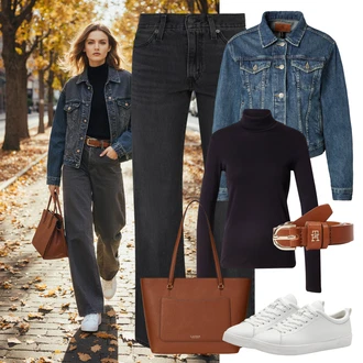 outfit mit Tommy Hilfiger "popoln jesenski videz"