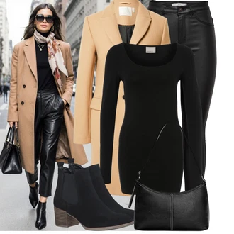 Outfity s botami Hunting s Béžová/Hnědá/Oranžová Nezařazené guido maria kretschmer women "Trendový podzimní outfit"Look: Na Procházku, Hunting, Volný čas