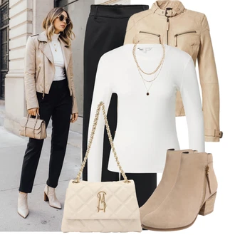 Narozeniny Léto Outfit s Béžová/Bílá/Červená/Zlatý Bagetová taška/Taška Přes Rameno/Dopisová peněženka/Malá Taška/Sportovní Taška Přes Rameno/Taška Na Svatbu Steve Madden "Trendový podzimní outfit"Look: Den na pláži, Malle, Bar, 18. narozeniny, 30. narozeniny, Koncert, Den matek, Narozeniny