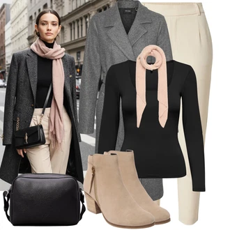 Outfit s Černá Dlouhá košile/Roláková Košile/Košile s dlouhým rukávem/Top Na Party/Jednoduchý top Only "Trendový podzimní outfit"