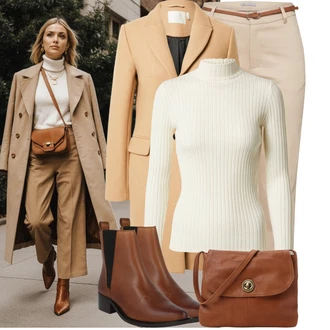 Narozeniny Léto Outfit s Béžová/Khaki Kalhoty se Štěrbinou/Úzká Kalhoty/Ležérní Kalhoty/Obleková Kalhoty/Twillová Kalhoty/Business Kalhoty/Kalhoty s Vysokým Pasem/Skinny Kalhoty B.young "Trendový podzimní outfit"Look: Bar, 30. narozeniny, Den na pláži, Koncert, Firemní večírek, Chatky, Den matek, Škola, 40. narozeniny, Narozeniny, 18. narozeniny