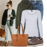 Hnědé tenisky outfity image