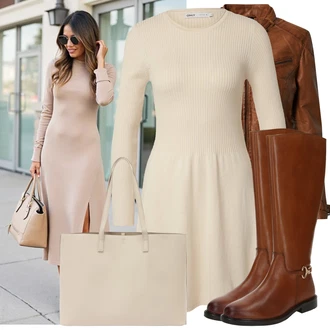 Outfit s Oranžová/Hnědá Motorkářská bunda/Kožené Bund/Kožená Bomber Bund/Bunda z Umělé Kůže/Motorkářské Bund/Kožená vintage bunda Maze "Trendový podzimní outfit" Outfit s Oranžová/Hnědá Motorkářská bunda/Kožené Bund/Kožená Bomber Bund/Bunda z Umělé Kůže/Motorkářské Bund/Kožená vintage bunda Maze "Trendový podzimní outfit"