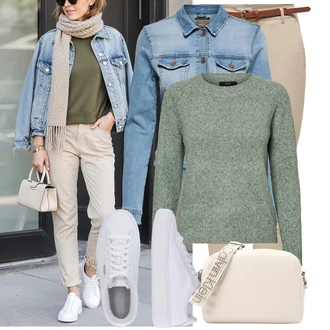 Outfity pro zábavu Elegantní, Sportovní s Bílá Nízká Teniska/Teniska s dírkovaným vzorem/Úzká teniska/Teniska na platformě Puma "Trendový podzimní outfit"Look: Estetika, Bad Taste, Ležérní, Disko, Skater, Sportovní, Unisex