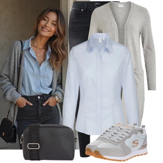 Dlouhé Outfit s ?erná/?edá/Tmav? ?edá Ko?ená bunda/Termální D?íny/Slim Fit D?íny/Zimní bunda/Push up D?ín/Motorká?ské D?íny/Ko?ené Boty/High Waist D?ínové Kalhoty/D?íny s Rozparkem Only "Trendový podzimní outfit"