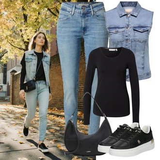 outfit mit Tommy Hilfiger "udoben jesenski videz"