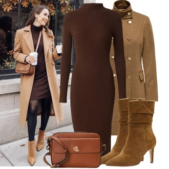 Punk Outfit s Hn?dá/?ervená/Zlatý Polo Ralph Lauren "Vkusný podzimní outfit"Look: Rad, Princezny, Punk, Preppy, Italský, Retro