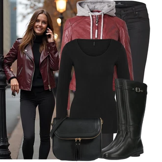Výročí Outfit s Červená/Tmavě červená/Vínová Nezařazené gipsy by mauritius "Vkusný podzimní outfit"Look: Bar, Koncert, Škola, Valentýn, Výročí