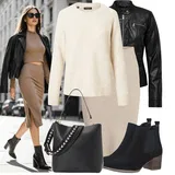 Outfity s bílými a černými botami image