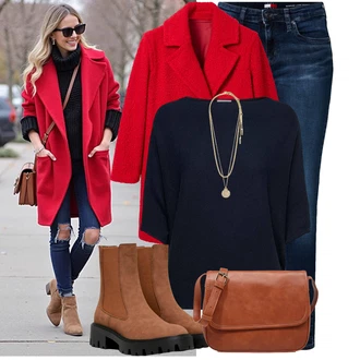 Outfit s Béžová/Zlatý/Žlutá Náhrdelník Jemný Řetízek/Bohatě zdobený Náhrdelník/Collier/Statement Náhrdelník Pilgrim "Vkusný podzimní outfit"