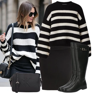 Outfity pro matriční úřad s Bílá/Růžová/Hnědá/Fialová/Červená Moderní Sukně/Pletená Sukně/Sukně S Délkou Ke Kolenům/Tvídová Sukně/Tužková Sukně/Vázací Sukně/Sukně boucle/Kancelářská Sukně/Vlněná Sukně Kaffe "Vkusný podzimní outfit"