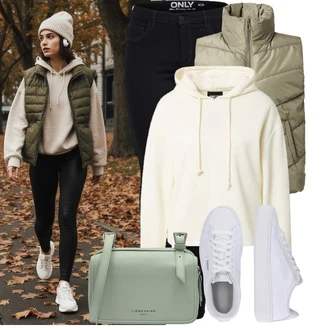 Retro Outfit s Světle zelená/Zelená Taška Přes Rameno/Taška/Klasická Taška Přes Rameno/Malá Taška/Brašna/Sportovní Taška Přes Rameno Liebeskind Berlin "Vkusný podzimní outfit"Look: Rad, Klasické, Extravagantní, Námořní, Krásný, Kancelář, Nadrozměrné, Premium, Retro, Vintage