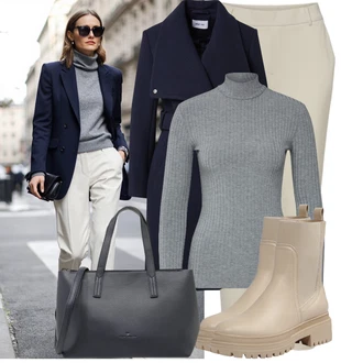 Narozeniny Léto Outfit s Šedá/Světle šedá/Tmavě šedá/Fialová/Hnědá Krátký Top/Pletený top/Pletené tričko/Krátký top/Roláková Košile Edited "Vkusný podzimní outfit"Look: 18. narozeniny, Koncert, Chatky, Škola, Zvláštní příležitosti, Narozeniny