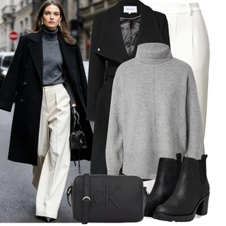 Outfit s Černá Nezařazené About You, Černá Kotníková Bota s Podšívkou/Chelsea Boty/Kožená kotníková bota/Gumová Kotníková Bota/Kožená bunda Only "Cool každodenní outfit"