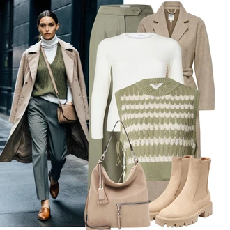 Outfit s Béžová/Khaki/Hnědá Bota Chelsea Boty/Letní kotníková kozačka/Kožená bunda Only "Cool každodenní outfit"