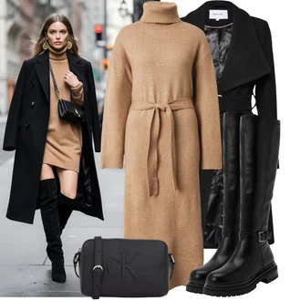 Šik Od 50 let Outfit s Černá Nezařazené About You "Cool každodenní outfit"Look: Klasické, Cool, Šik, Francouzské, Elegantní, Moderní, Business