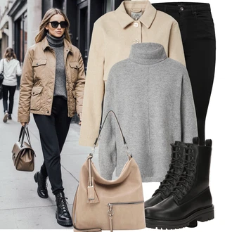 Outfit s Černá Legíny s Vysokým Pasem/Džínové Legíny/Skinny Kalhoty/Legíny s Rozparkem/Tregíny/Jeggings Only "Cool každodenní outfit"