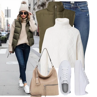 Outfit s Modrá/Tmavě Modrá/Světle Modrá Kožená bunda/Navlékací džíny/Kožené bundy/Džíny s Nízkým Sedem/Džín s Nízkým Pasem/Džíny s Dírou/Džíny s Rozparkem/Push up Džín/Kožené Boty/Kotníková Bota Only "Cool každodenní outfit"