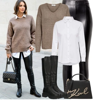 Outfit s Černá/Bílá Only "Podzimní Outfity"