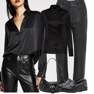 Outfit s Černá/Tmavě modrá Bota Mokasín/Nízká Bota na podpatku/Business Bota/Trotteur Tamaris "Podzimní Outfity" Outfit s Černá/Tmavě modrá Bota Mokasín/Nízká Bota na podpatku/Business Bota/Trotteur Tamaris "Podzimní Outfity"