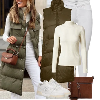 Outfit s Hnědá/Khaki/Tmavě zelená Bunda Parka/Puchová Bund/Letní peřová Bunda/Dlouhé Bundy/Nafukovací Bund/Bunda na přetažení přes hlavu VERO MODA "Podzimní Outfity" Outfit s Hnědá/Khaki/Tmavě zelená Bunda Parka/Puchová Bund/Letní peřová Bunda/Dlouhé Bundy/Nafukovací Bund/Bunda na přetažení přes hlavu VERO MODA "Podzimní Outfity"