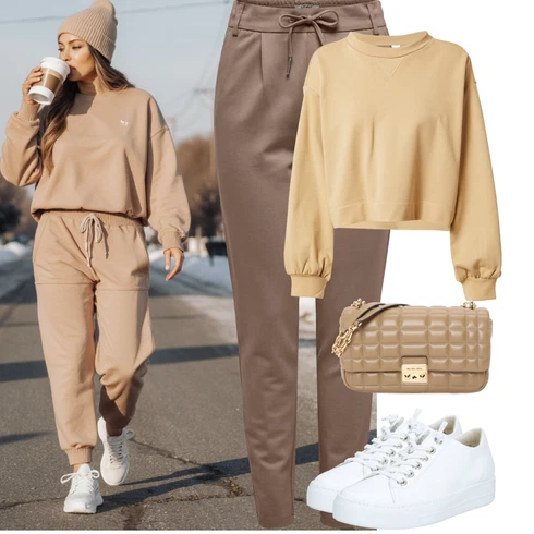 Kombinace Hnědá/Khaki/Šedá/Béžová/Fialová Kožená Kalhoty/Kalhoty z Umělé Kůže/Navlékací Kalhoty/Slinky Kalhoty/Jogger Kalhoty/Kalhoty s nášivkou uprostřed/Mrkvová Kalhoty Only