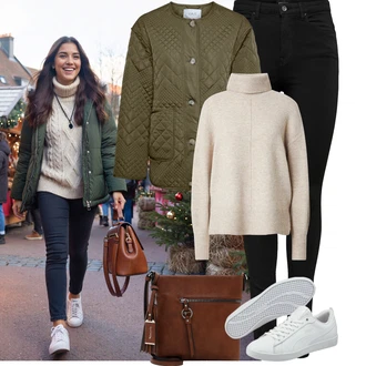 Hip Hop Outfit s Šedá/Krémová/Bílá Úzká teniska/Kožené tenisky/Nízká Teniska Puma "Podzimní Outfity"Look: Bad Taste, Ležérní, Hip Hop, Skater, Chytrý příležitostný, Sportovní, Unisex