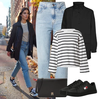 outfit mit Tommy Hilfiger "jesenska oprava"