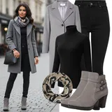 Črna Pulover outfiti za dame image