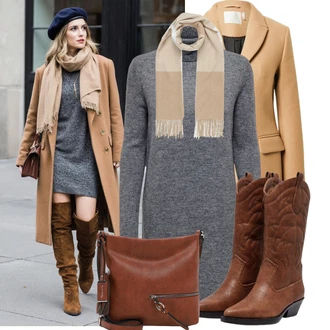 Úzký Outfit s Béžová/Hnědá/Oranžová Nezařazené guido maria kretschmer women "Módní vzhled na podzim"