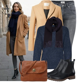 Dlouhé Outfit s Šedá/Světle šedá/Tmavě šedá Kožená bunda/Zimní bunda/Kotníková Bota/Džíny s Nízkým Sedem/Kožené Boty/Kožená Pánská Bund/Slim Fit Džíny/Termální Džíny/Motorkářské Džíny/Push up Džín/Džíny s Rozparkem Only "Módní vzhled na podzim"